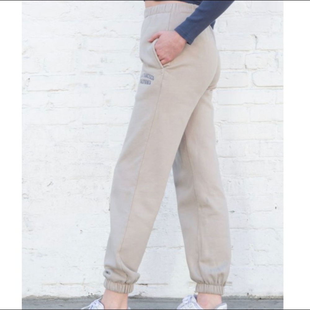 BUY 2 GET 1! WHITE John Galt/ Brandy Melville Sweatpants